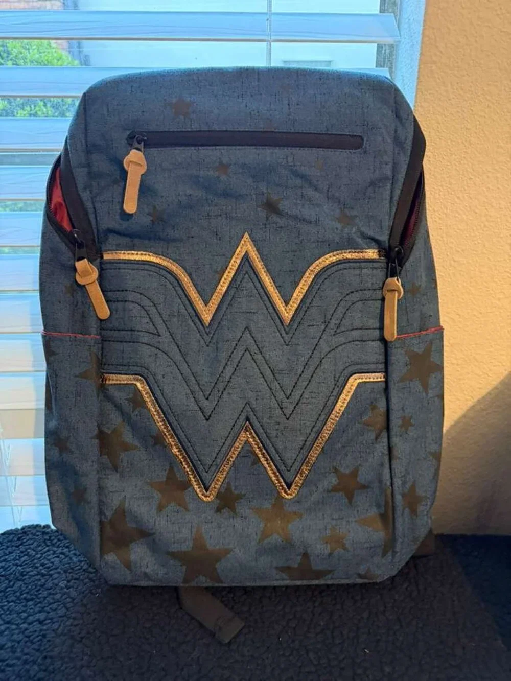 DC Comics Wonder Woman Denim Tech Laptop Backpack Bioworld